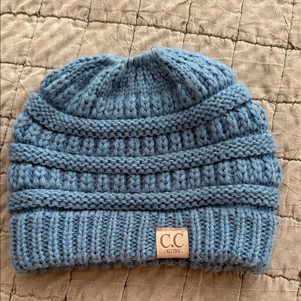 C.C Kids Soft Blue Knit Beanie
